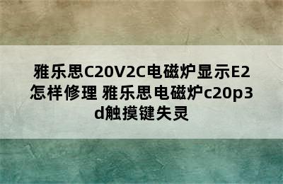 雅乐思C20V2C电磁炉显示E2怎样修理 雅乐思电磁炉c20p3d触摸键失灵